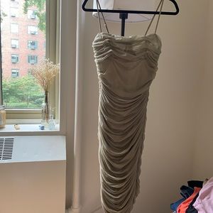 Olive green bodycon dress